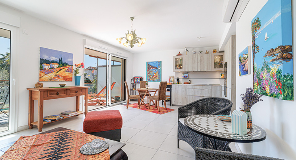 Immobilier Golfe Juan, Antibes, vente appartement, 3 pièces, terrasse, piscine, neuf